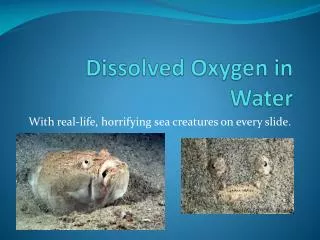 Dissolved Oxygen in Water