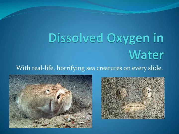 dissolved oxygen in water