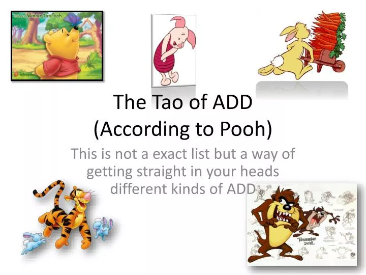 the tao of add according to pooh