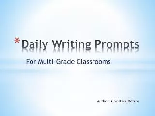 Daily Writing Prompts