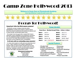 Camp Zone Hollywood 2013