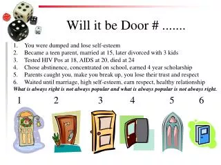 Will it be Door # .......