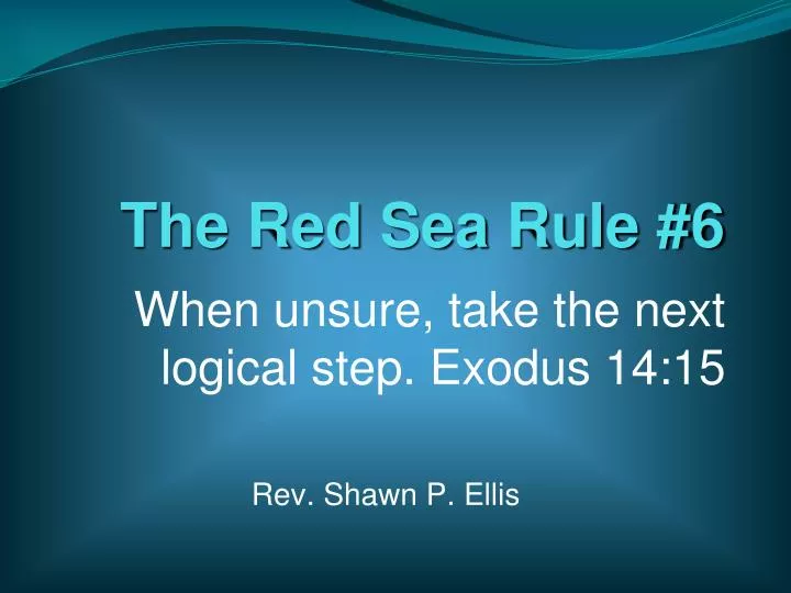 the red sea rule 6