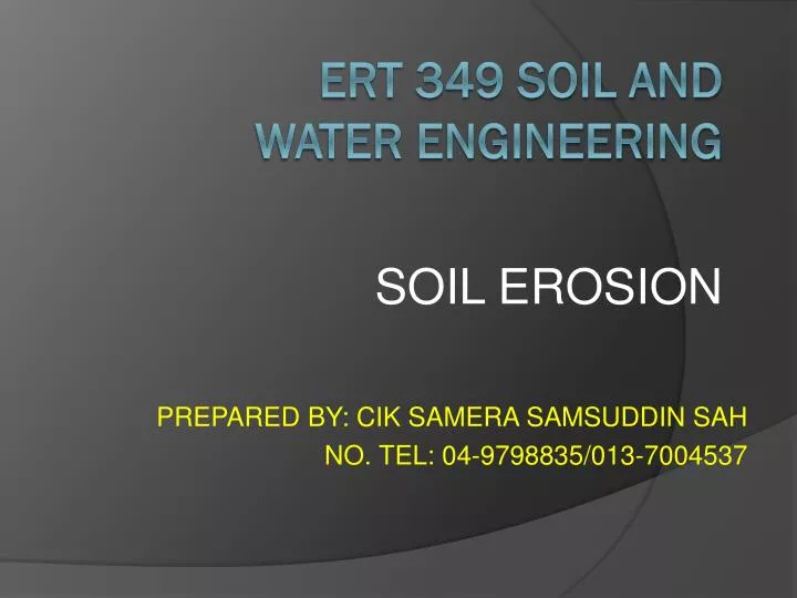 soil erosion