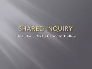 Shared Inquiry