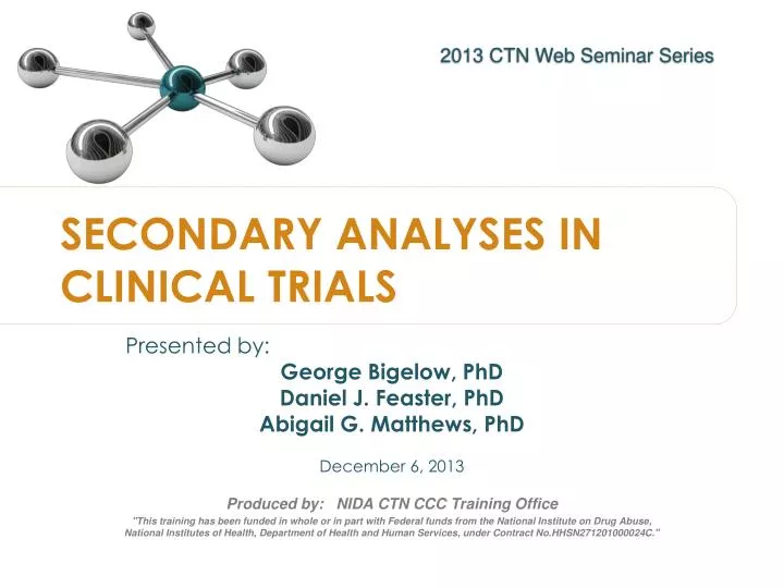 secondary analyses in clinical trials