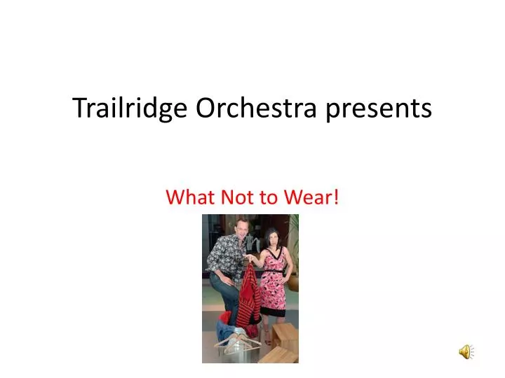 trailridge orchestra presents