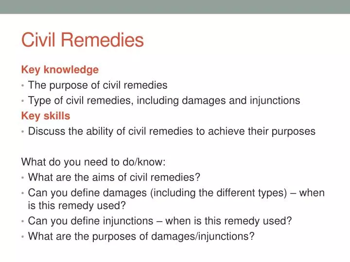 civil remedies