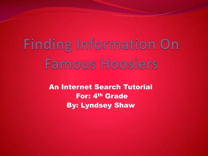 finding information on famous hoosiers