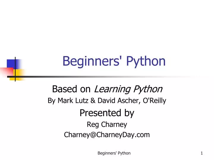 beginners python