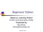 Beginners' Python