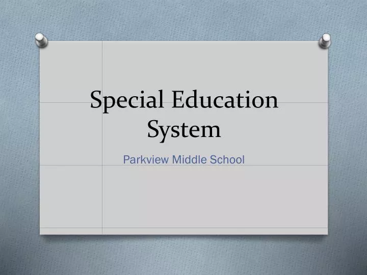 special education system