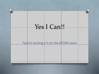 Yes I Can!!