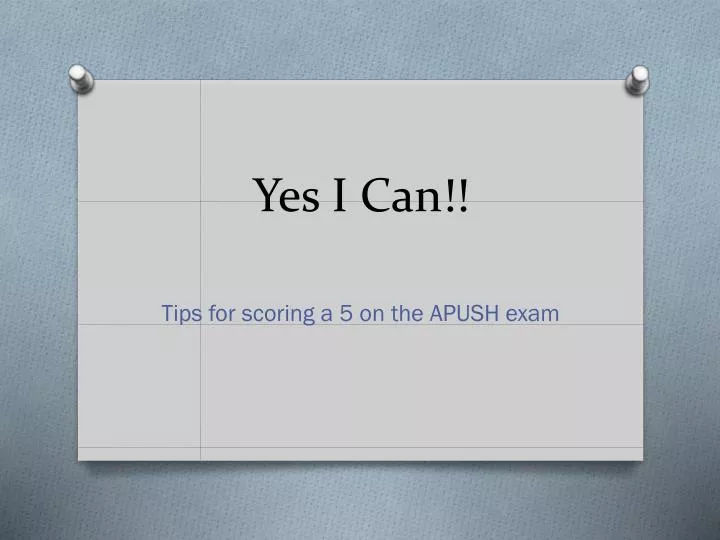 yes i can