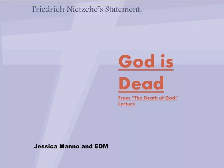 god is dead from the death of god lecture
