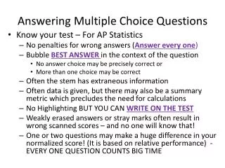 Answering Multiple Choice Questions