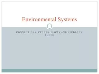 environmental systems