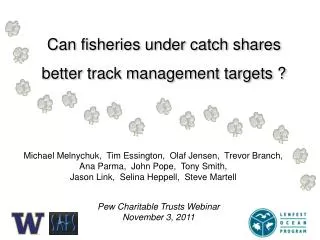 Can fisheries under catch shares better track management targets ?