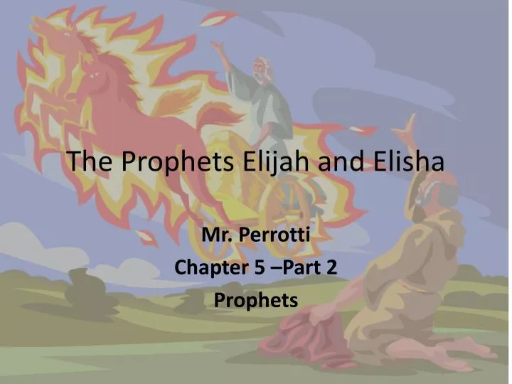 the prophets elijah and elisha
