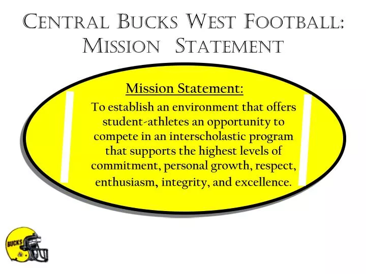 central bucks west football mission statement