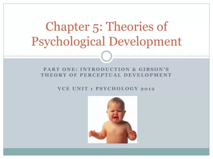 chapter 5 theories of psychological development