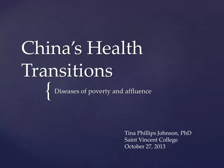 china s health transitions