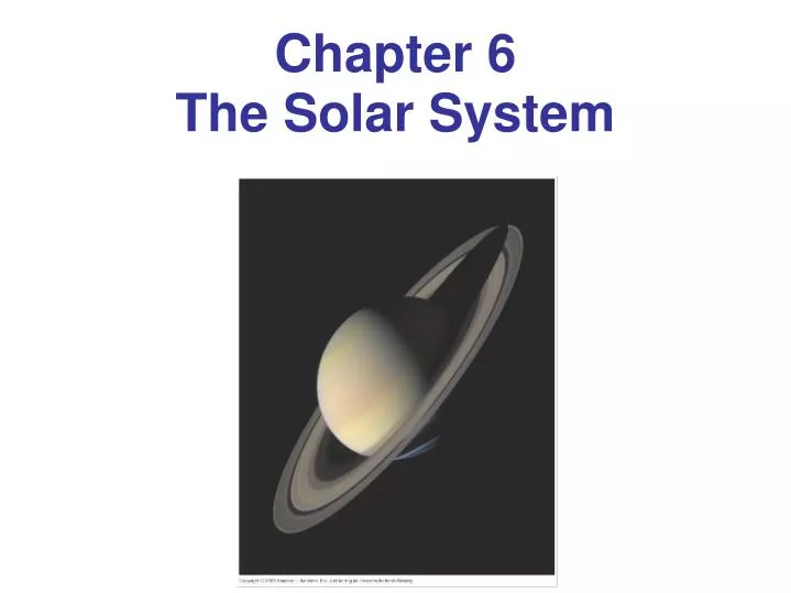 chapter 6 the solar system