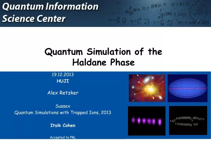 quantum simulation of the haldane phase