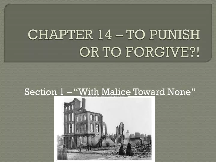 chapter 14 to punish or to forgive