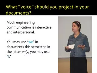 What “voice” should you project in your documents?