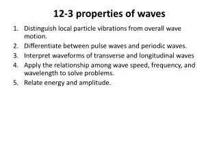 12-3 properties of waves