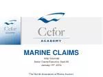 MARINE CLAIMS - slide 1