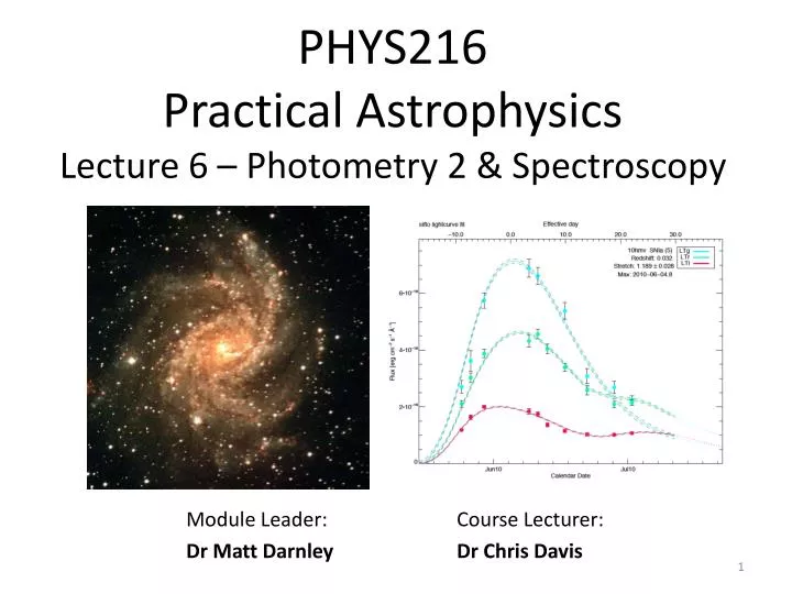 phys216 practical astrophysics lecture 6 photometry 2 spectroscopy
