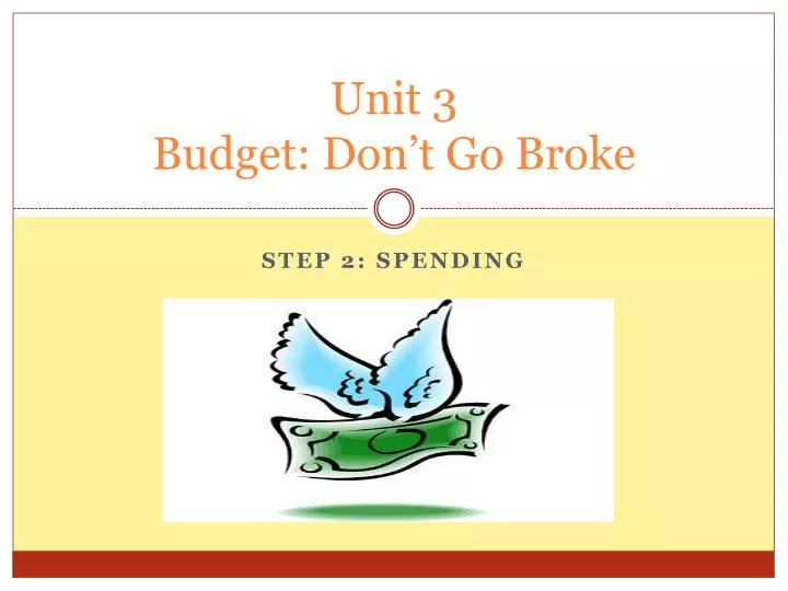 unit 3 budget don t go broke