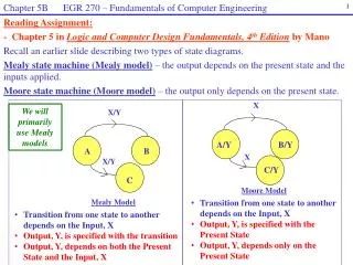 Recall an earlier slide describing two types of state diagrams.