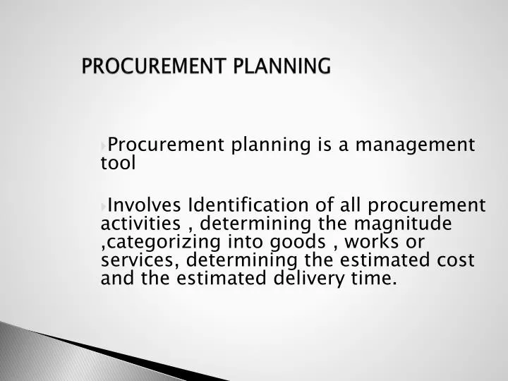 procurement planning