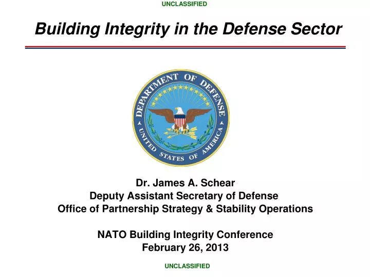 building integrity in the defense sector