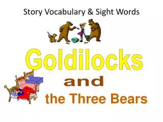 Story Vocabulary &amp; Sight Words
