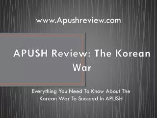 APUSH Review: The Korean War