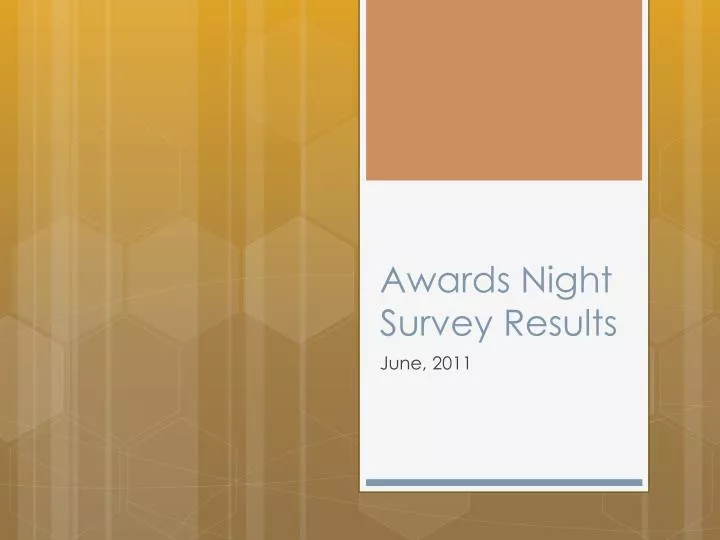 awards night survey results