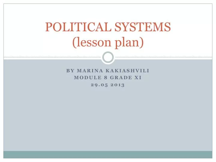 political systems lesson plan