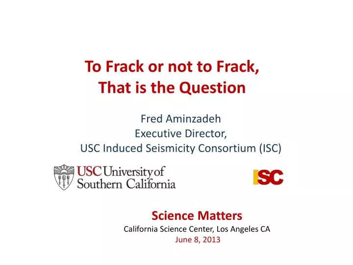 to frack or not to frack that is the question