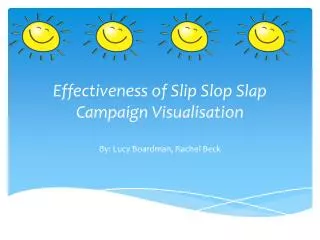 Effectiveness of Slip Slop Slap Campaign Visualisation