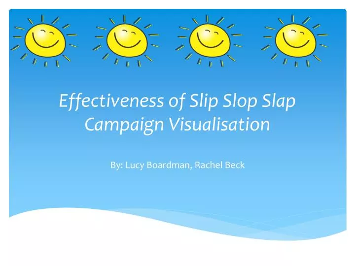 effectiveness of slip slop slap campaign visualisation