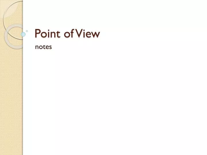 point of view