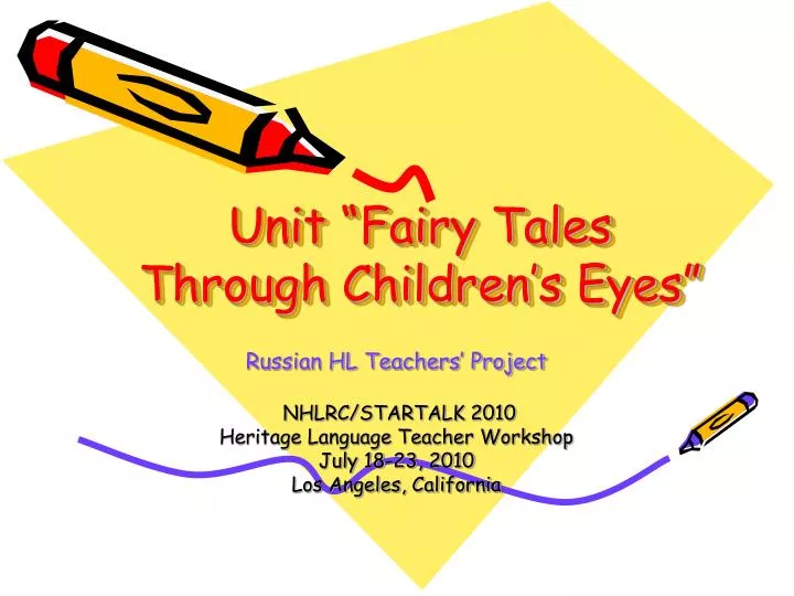 unit fairy tales through children s eyes