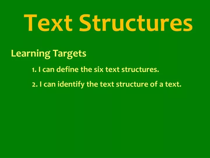 text structures