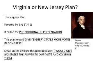 Virginia or New Jersey Plan?