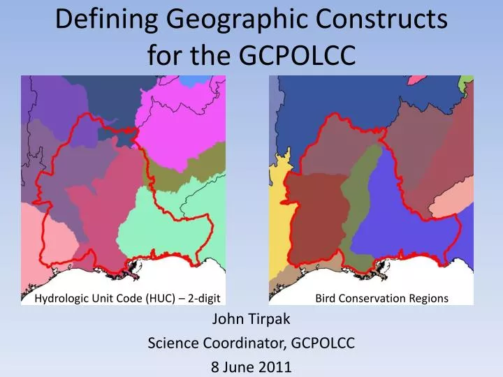defining geographic constructs for the gcpolcc