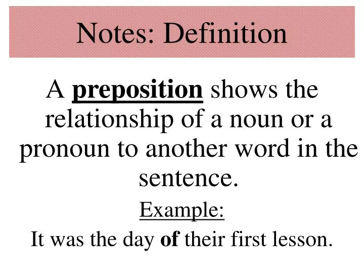 notes definition